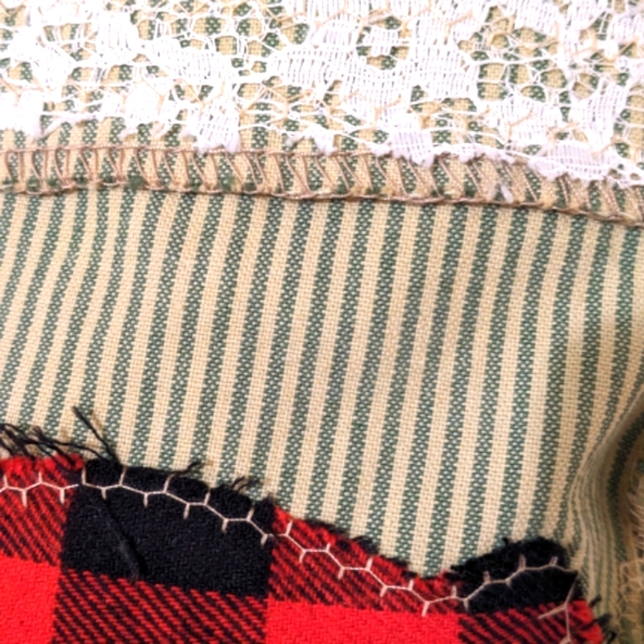 OOAK Christmas Stocking Handmade Gift Shabby Chic Boho Cottage Core - Picture 4 of 5